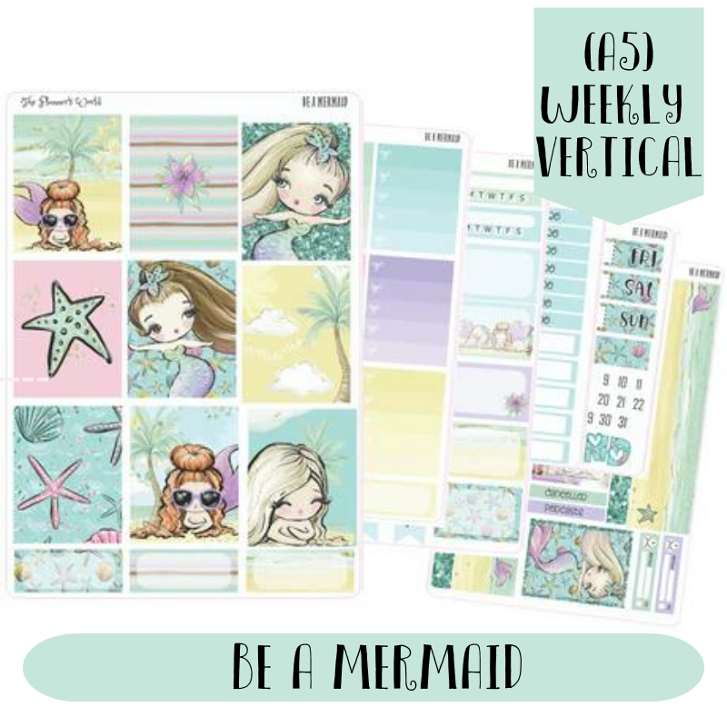 KIT-201 WEEKLY || Be a Mermaid - WEEKLY Planner Sticker Kit – The ...