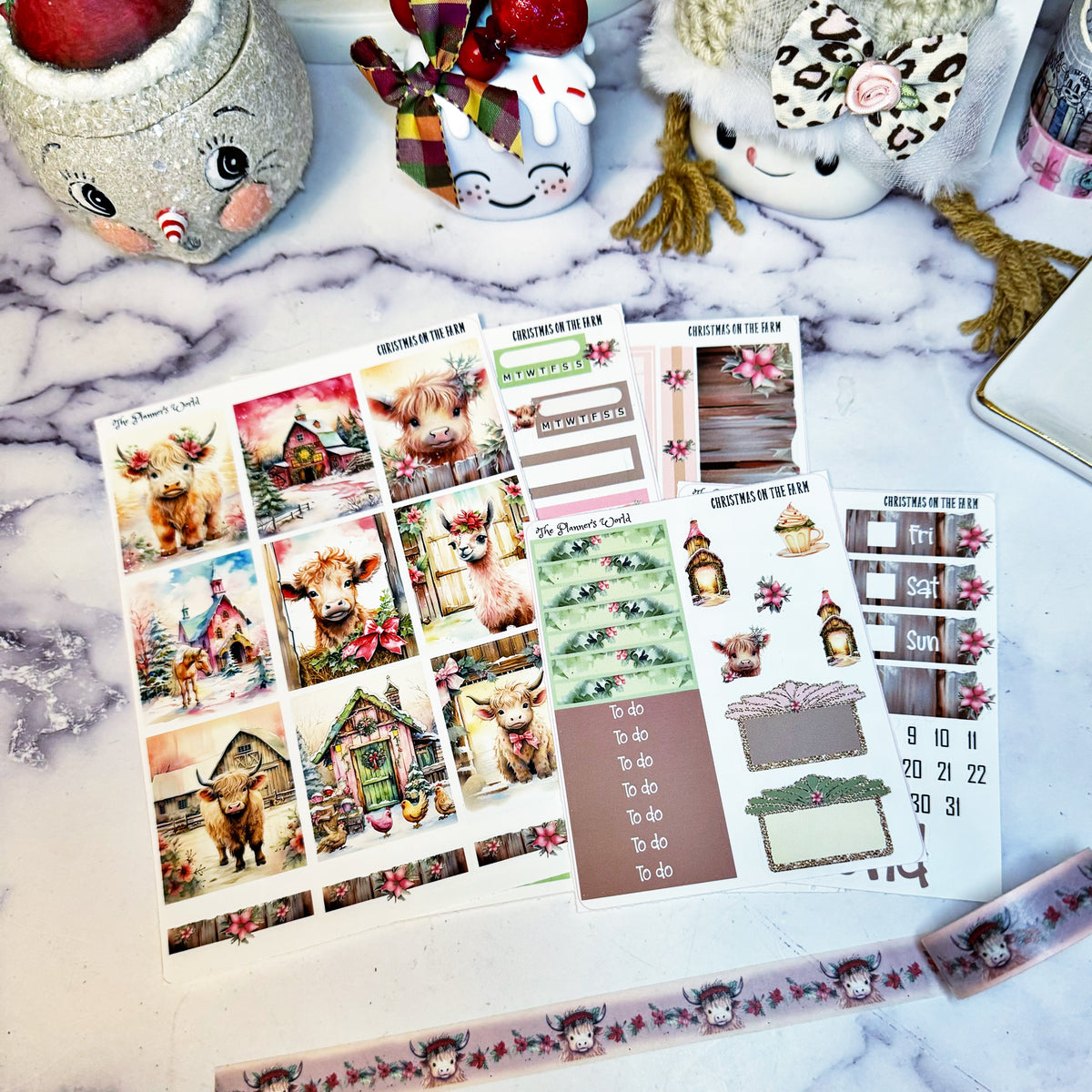 Vertical WEEKLY Planner Sticker Kit - KIT-046 WEEKLY || Christmas on t ...