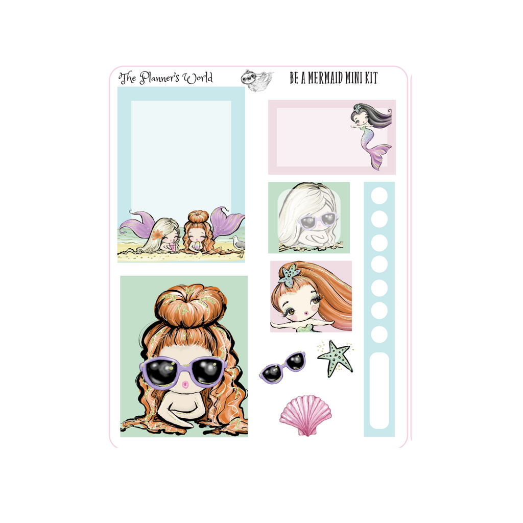 Be a Mermaid Micro Kit Planner Stickers - The Planner's World