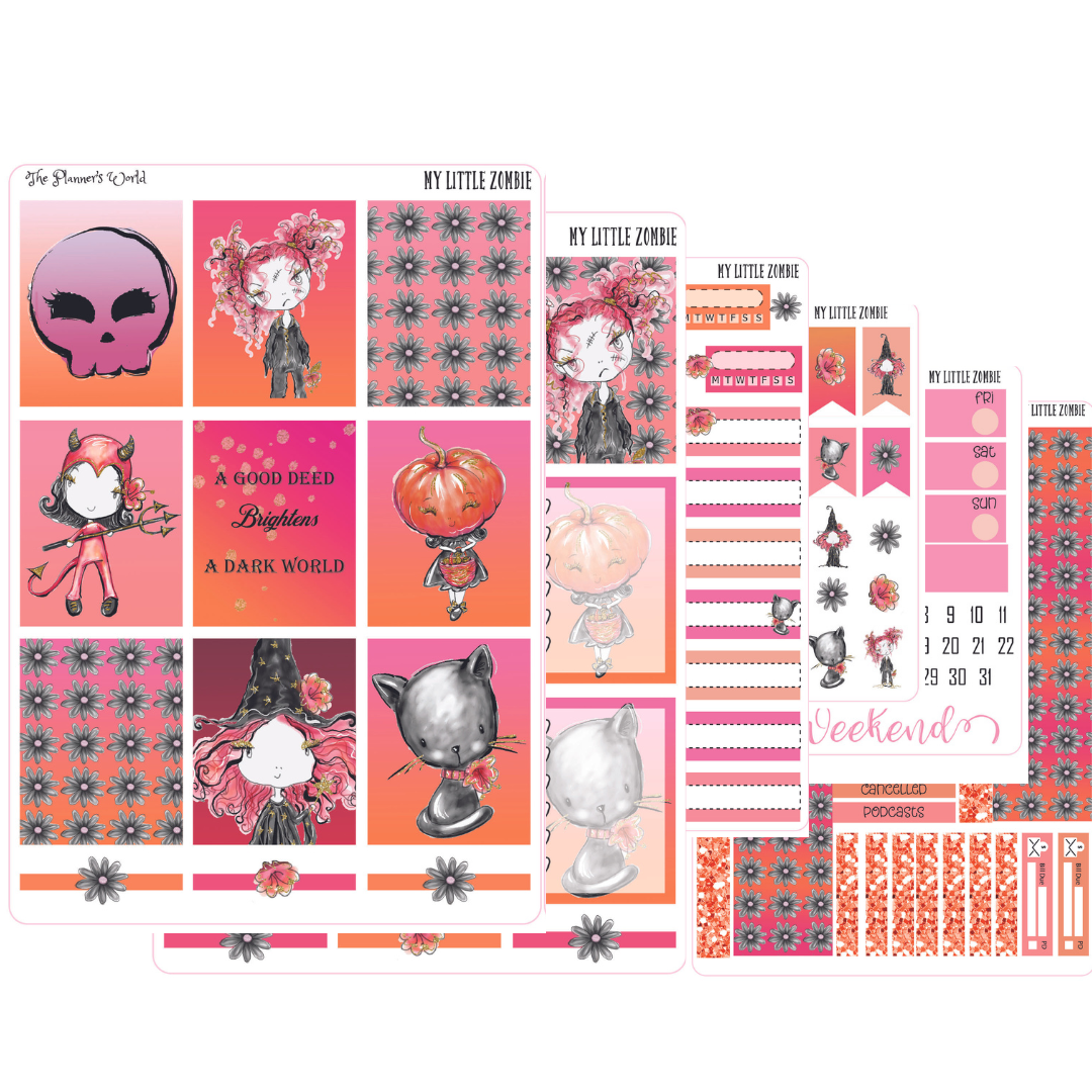 Planner Sticker Kit Vertical Weekly Stickers - A5 Stickers - KIT-500 W ...