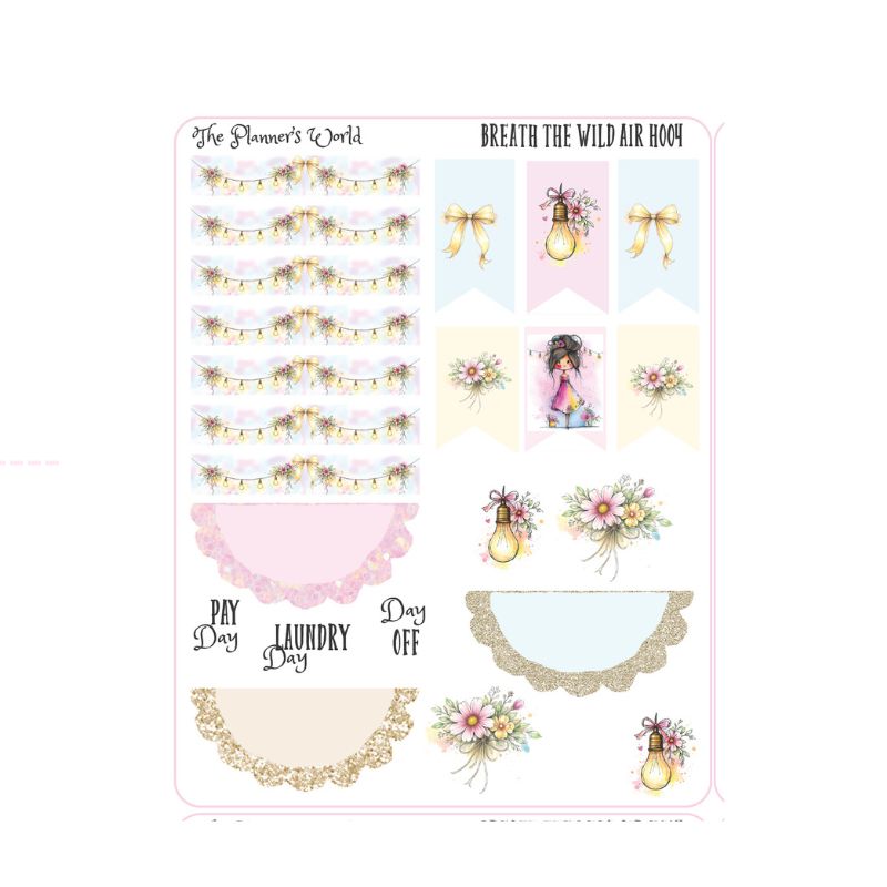 Weekly Vertical Planner Sticker Kit for Erin Condren - Breathe the Wil ...