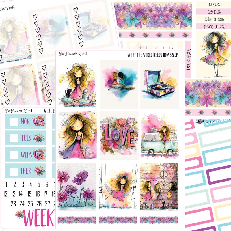 Planner Sticker Kit Vertical Weekly Stickers A5 Stickers - KIT-259 Wha ...