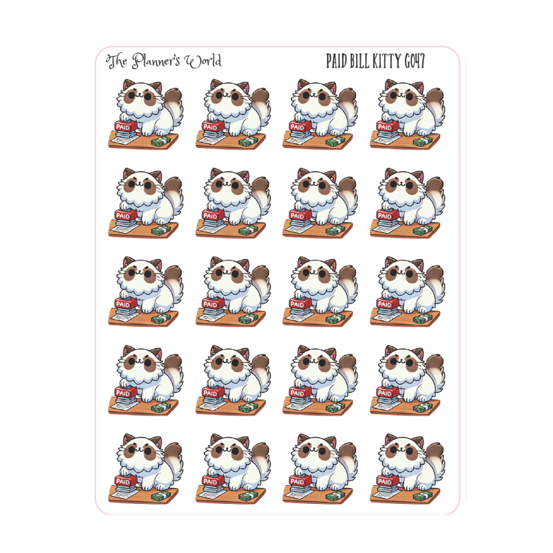 Paid Sticker - Bill Payment Planner Stickers - Pay Bill – The Planner's ...