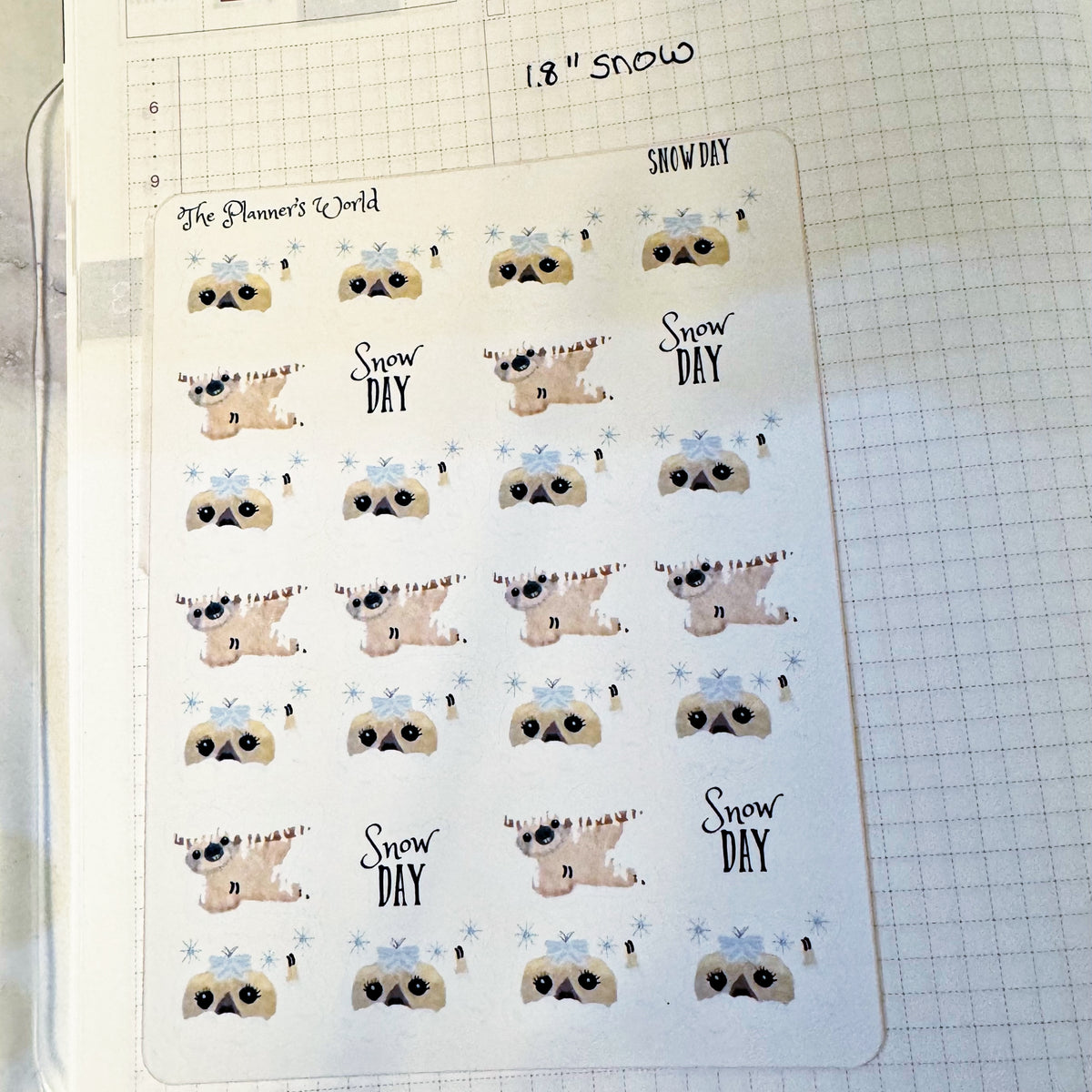 Moxie snow day weather planner stickers | by The Planner's World