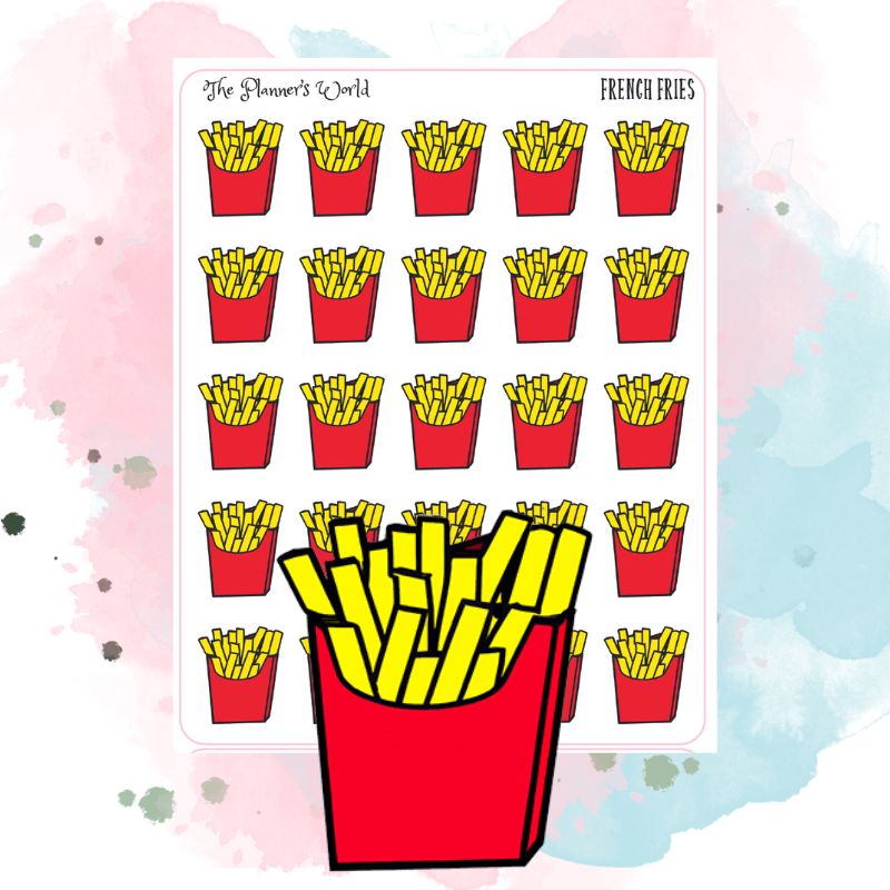 Deco-008 || Dinner Planner stickers - French Fries – The Planner's World
