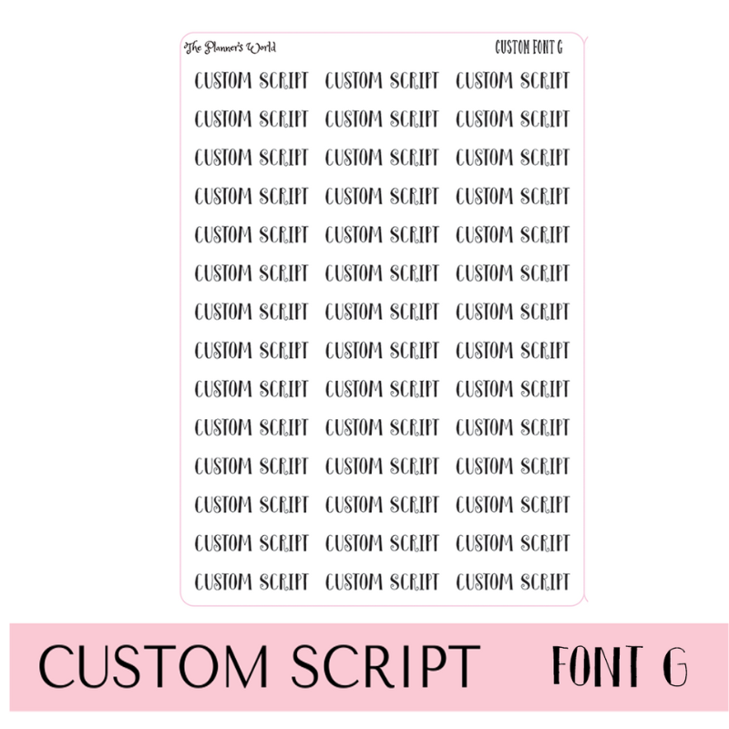 Custom Script Mini Stickers - Bullet Journal -Font G - DK Innuendo ...