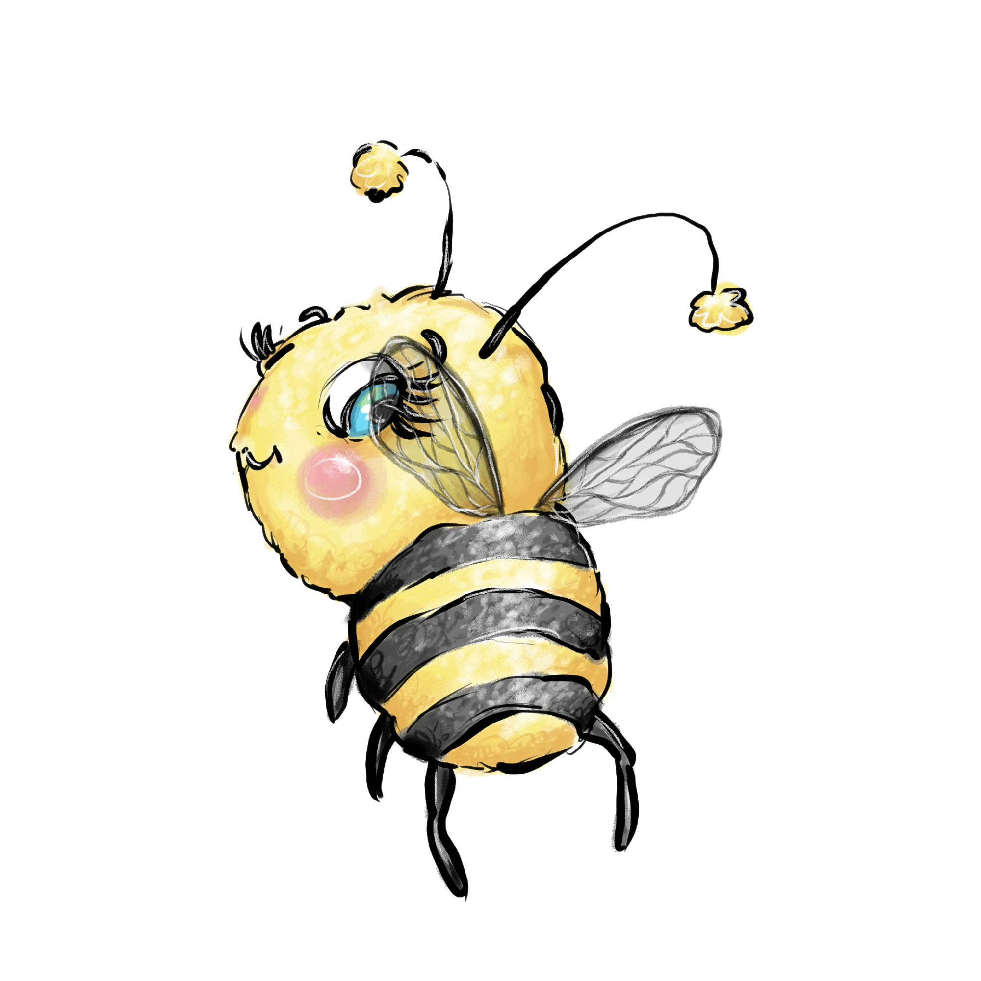 watercolor honey bee, bee illustration, cute bee, honey bee, cute honey bee  22181618 PNG