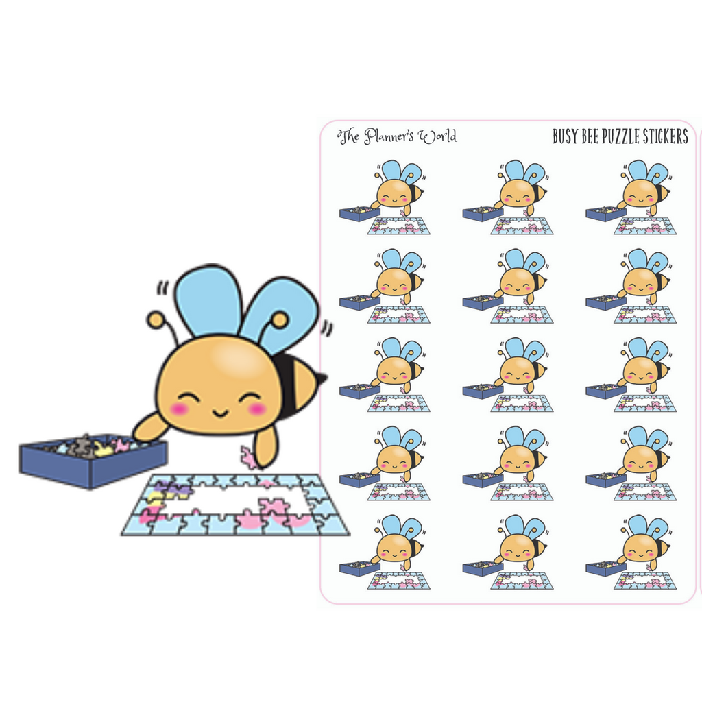 Busy Bee Puzzle Planner Stickers - The Planner's World