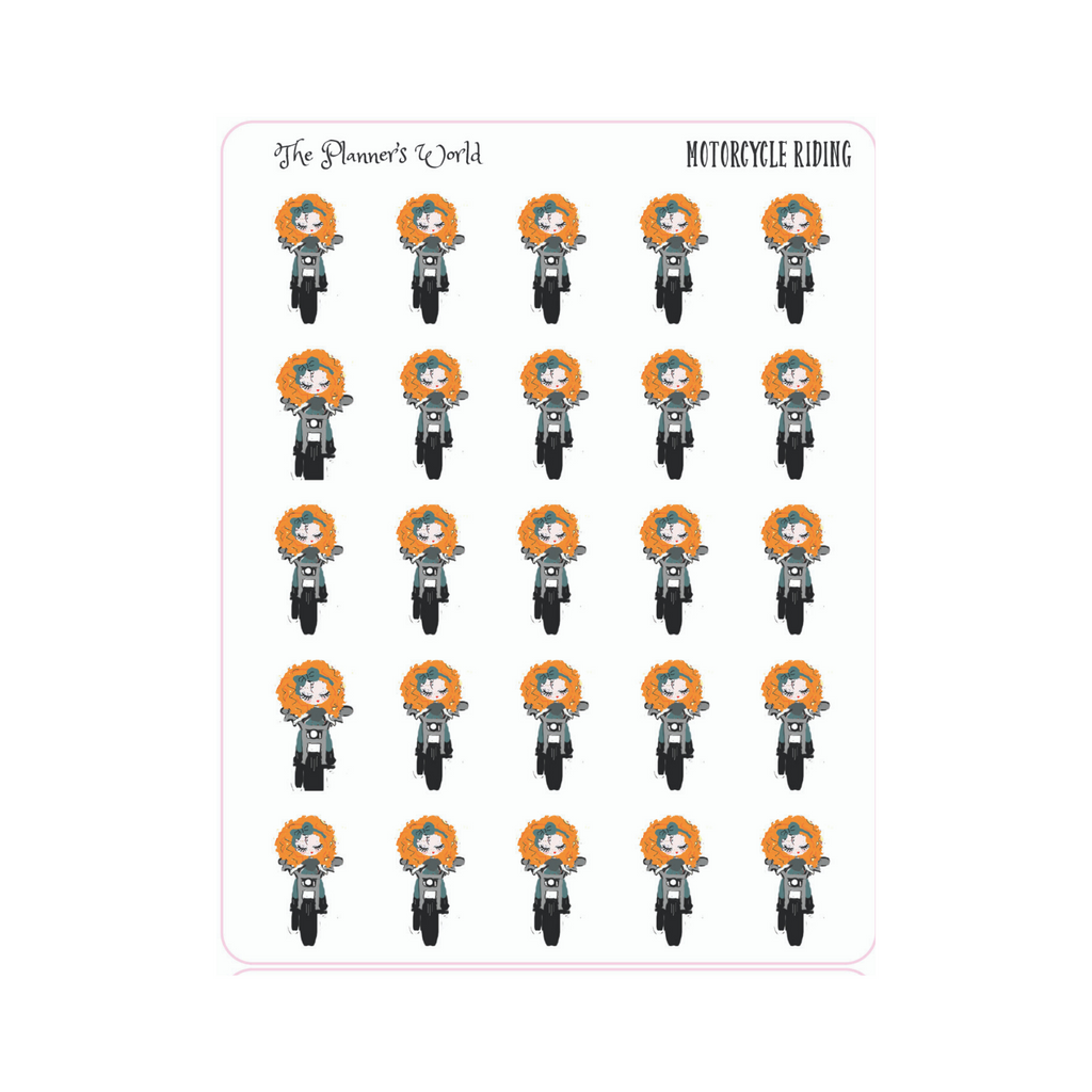 Motorcycle Ride Planner Stickers - The Planner's World