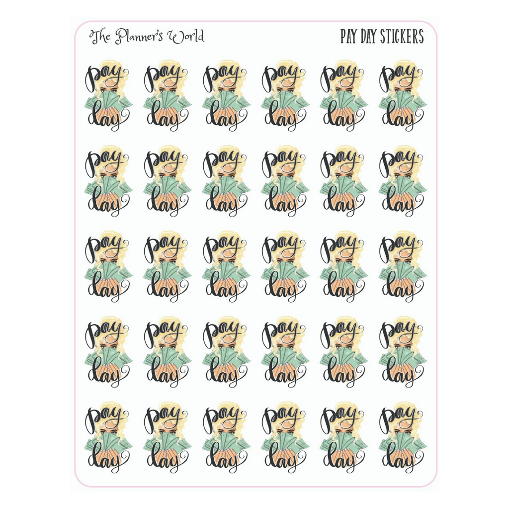 Payday Planner Stickers - adulting stickers - The Planner's World