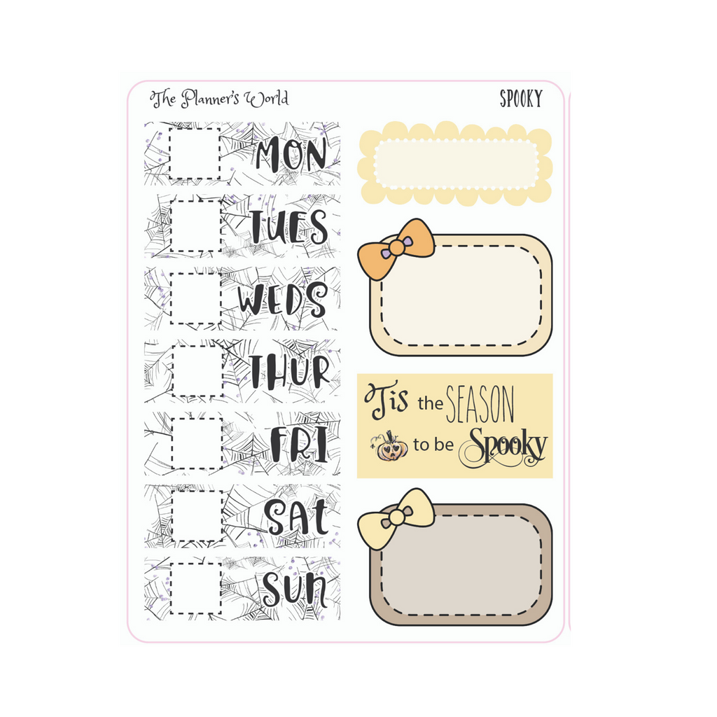 Tis the Season to be Spooky Micro Kit Planner Stickers - The Planner's World