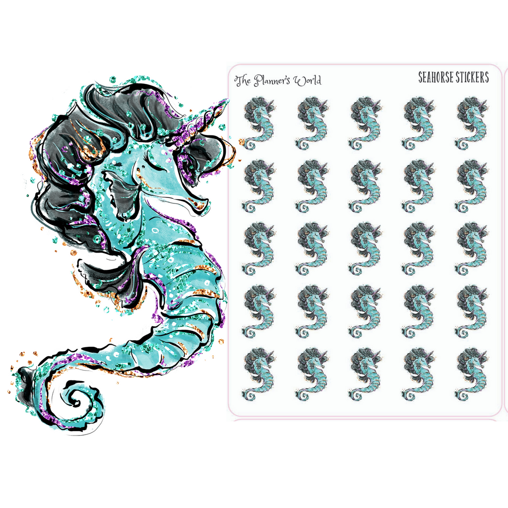 Seahorse Planner Stickers - The Planner's World
