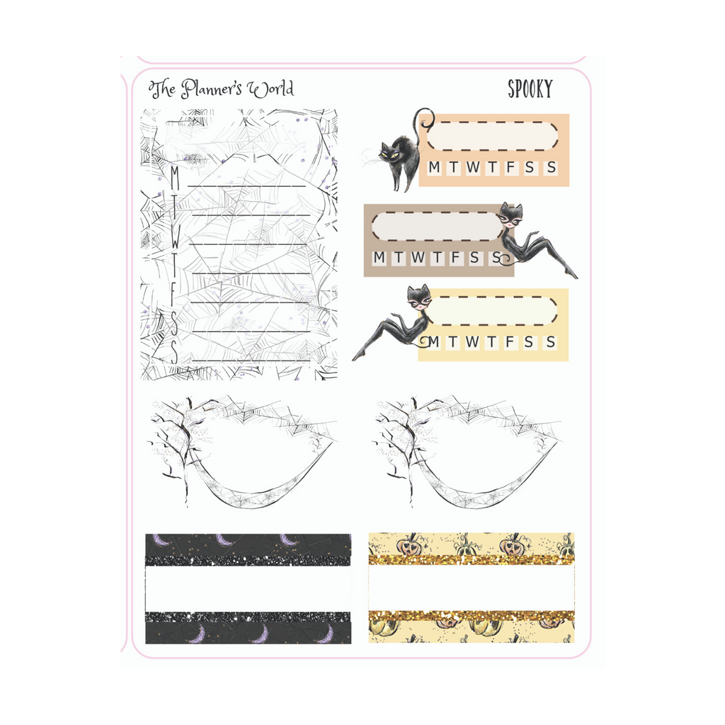 Tis the Season to be Spooky Micro Kit Planner Stickers - The Planner's World