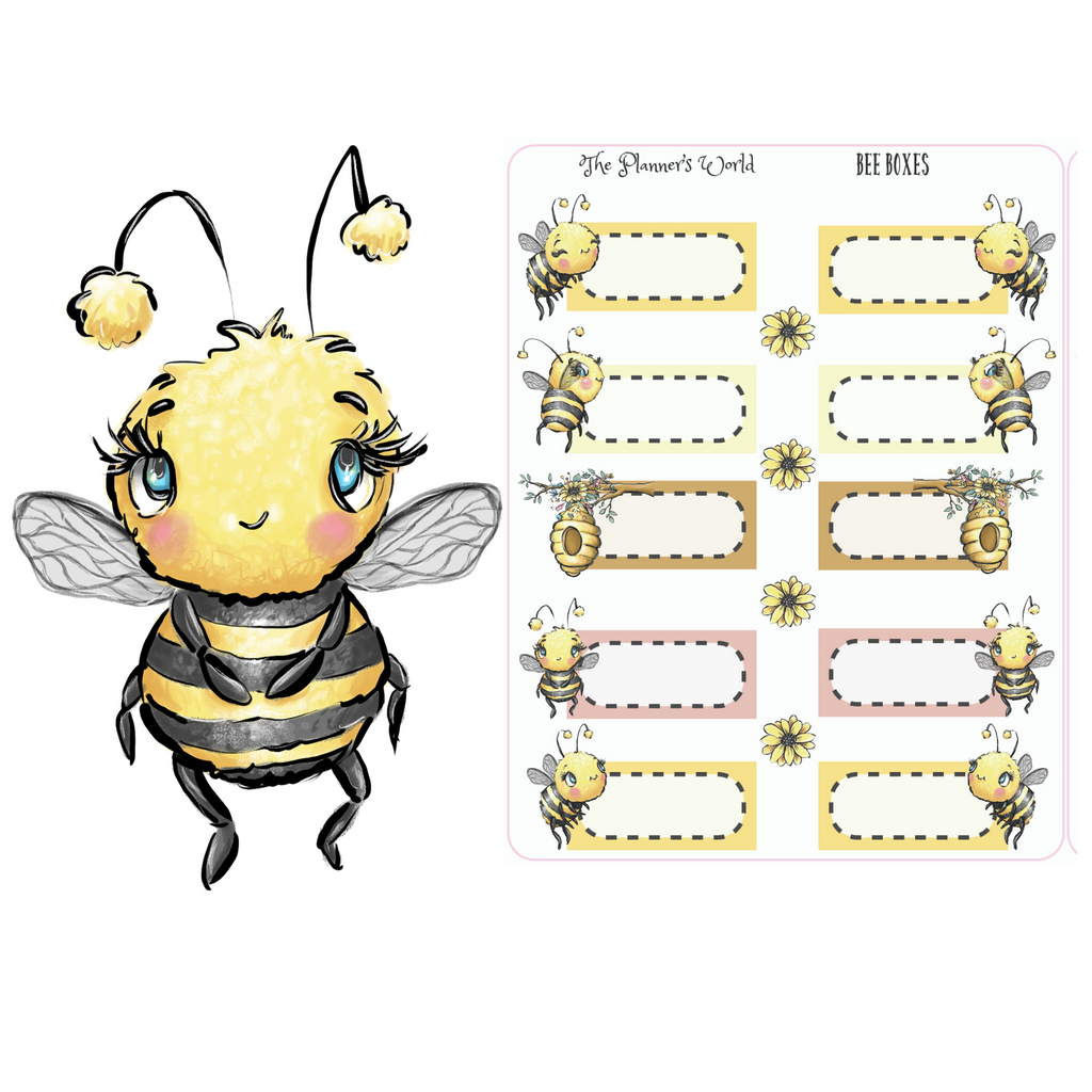 Bee Boxes Planner Stickers - The Planner's World