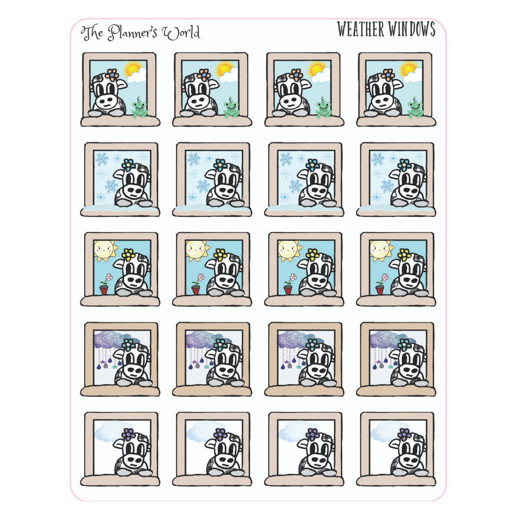 Weather Bar Window Sticker Weather Stickers for Planner - Moobells Weather Windows – The Planner's ...