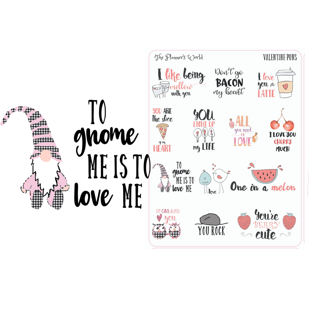 Valentine Pun Planner Stickers - Funny Stickers - Aesthetic Stickers - The Planner's World