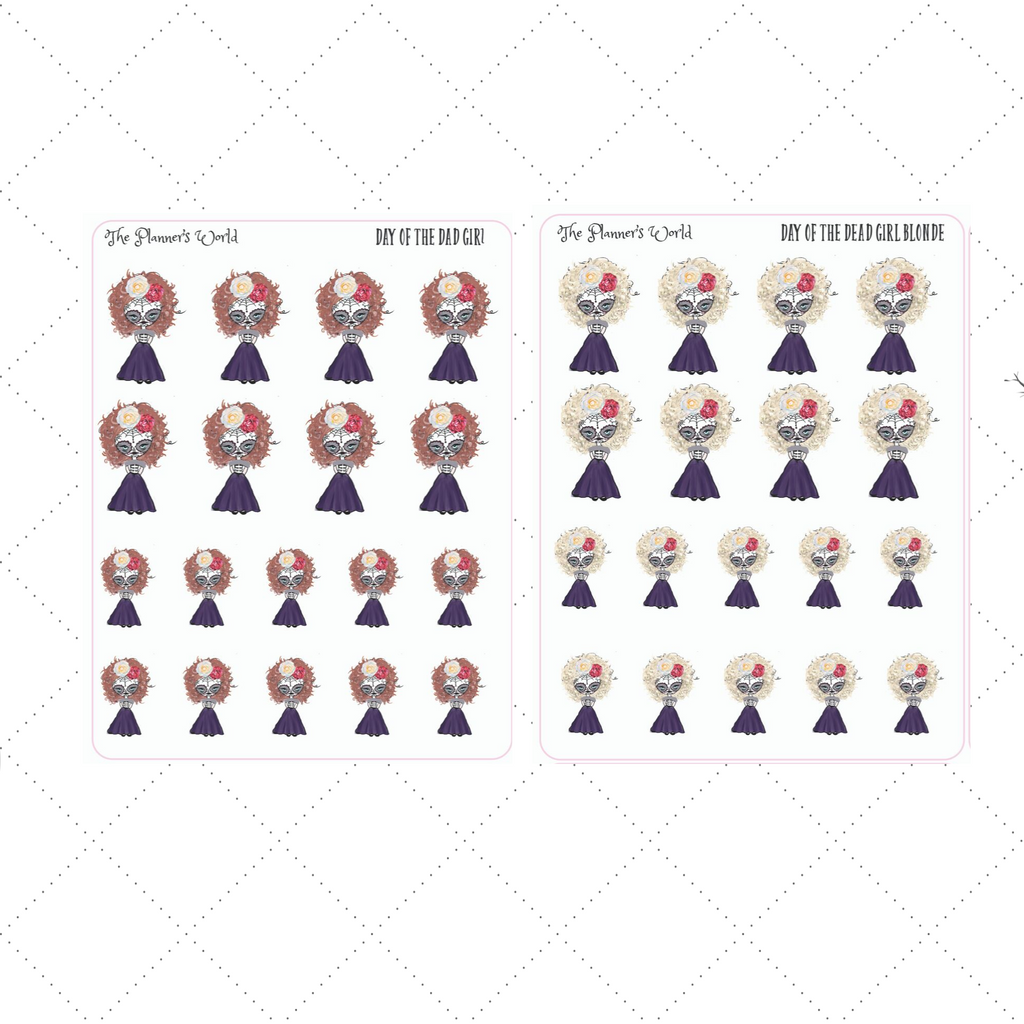 Day of the Dead Girl stickers - The Planner's World