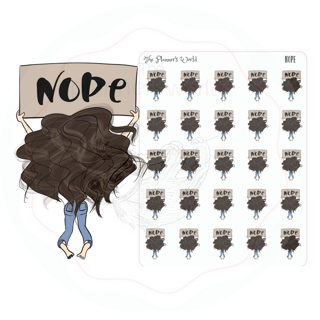 Nope snarky planner stickers - The Planner's World