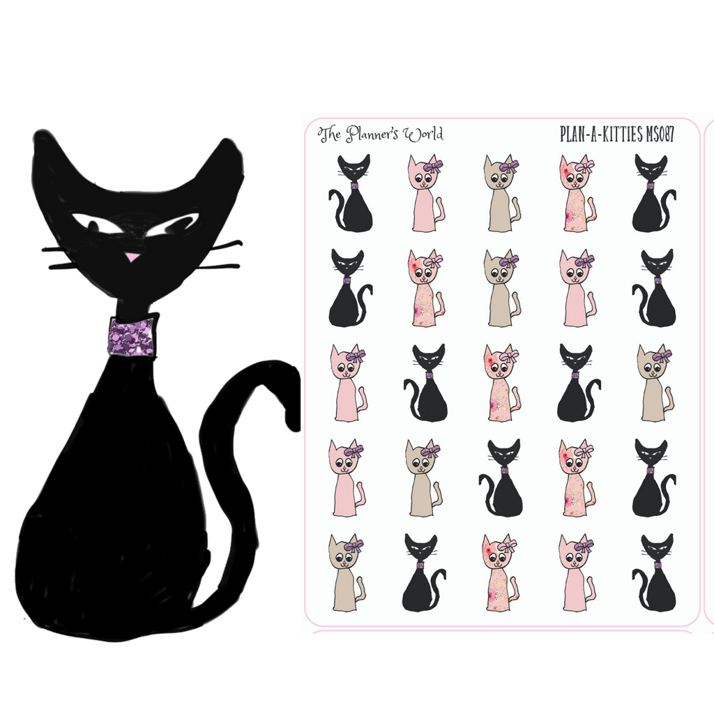 cat planner stickers - pet Stickers - The Planner's World