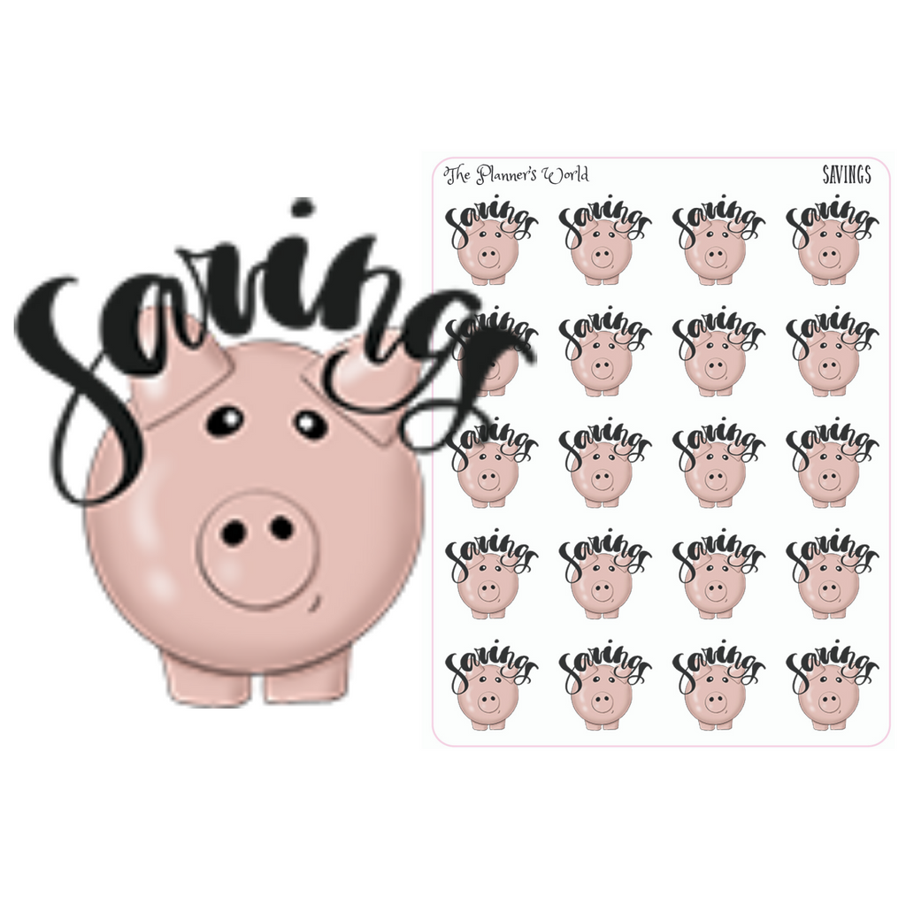 Savings Stickers - Planner Stickers - adulting stickers - happy planner stickers - The Planner's World
