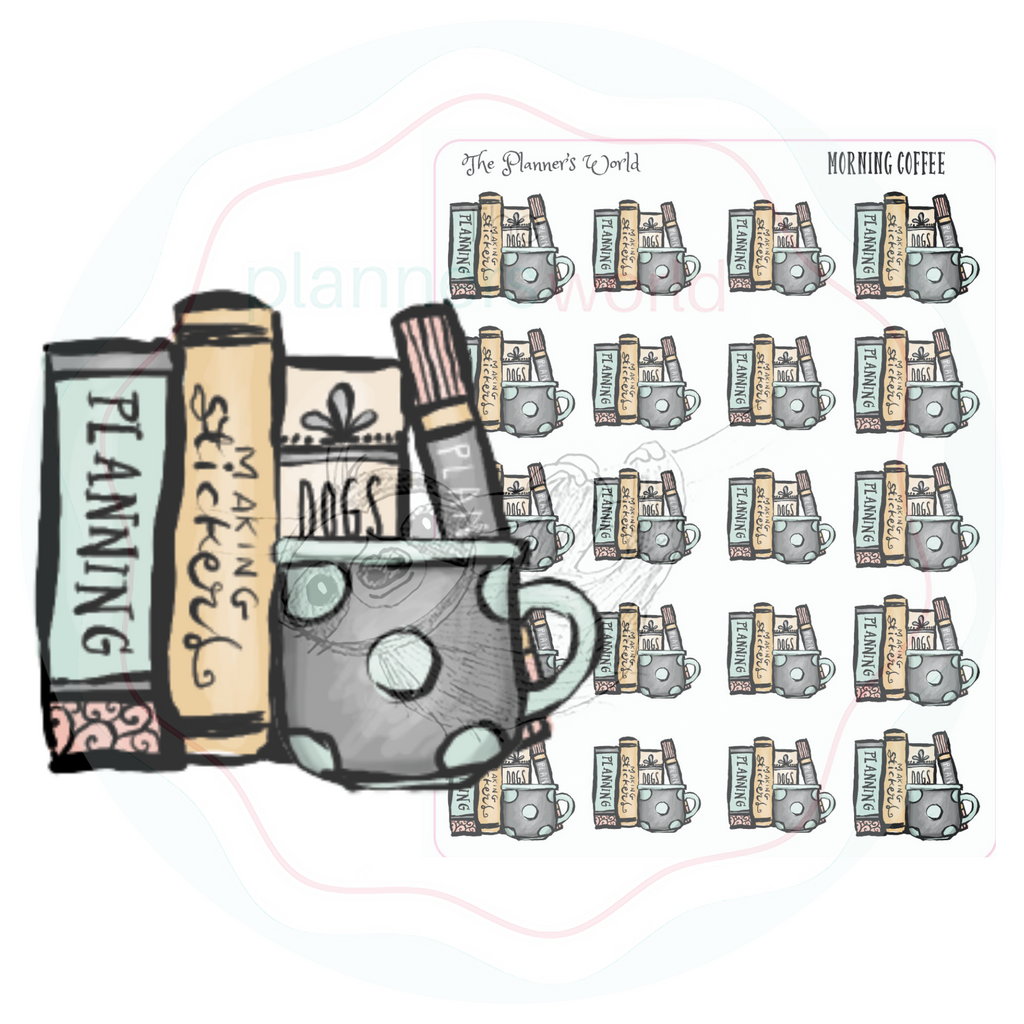 Morning Coffee Planner Stickers - The Planner's World
