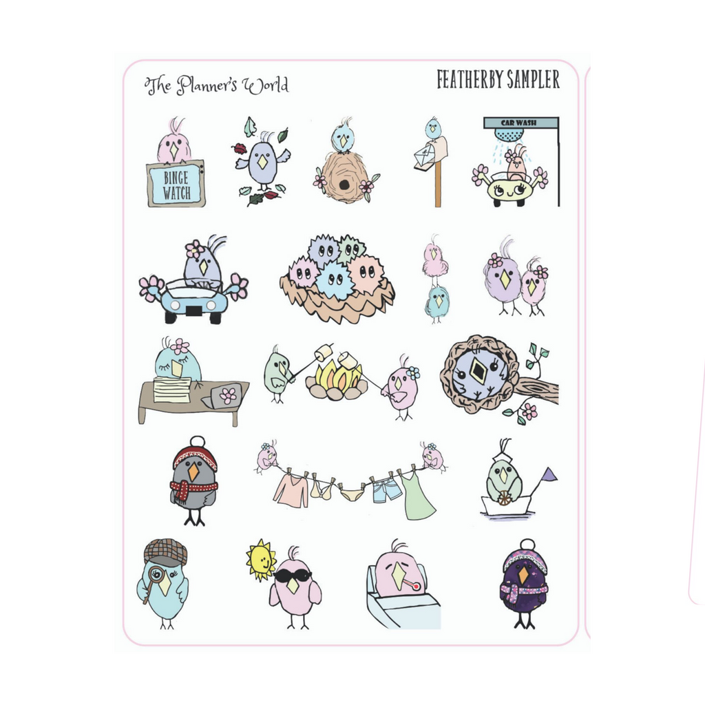 Featherbies Sampler Planner stickers - The Planner's World