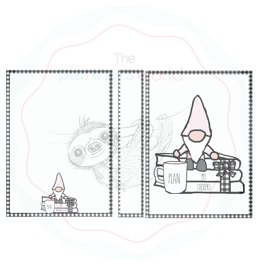 Large Sticker Album - Gnome Book Stack - sticker storage - album for stickers - The Planner's World