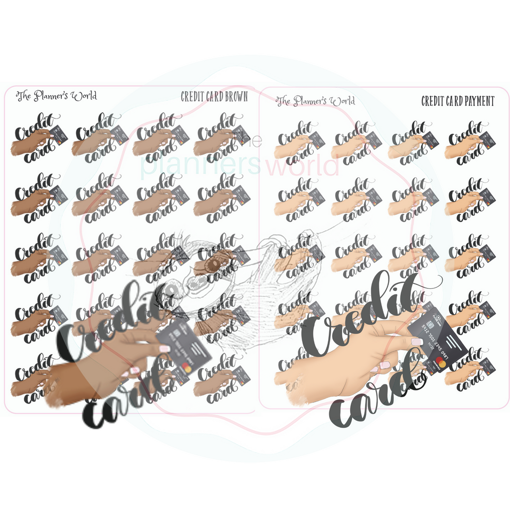 Pay credit card planner stickers - The Planner's World