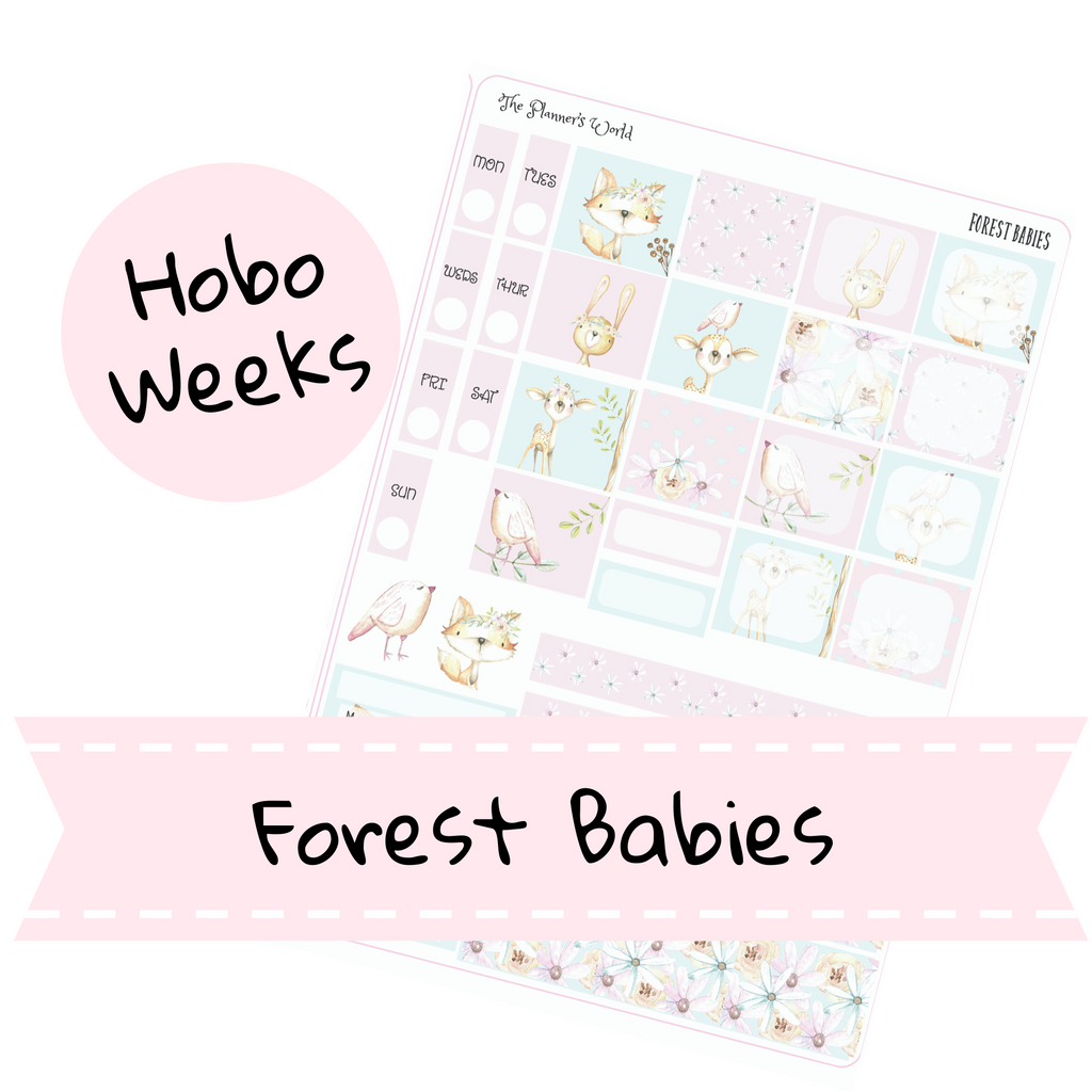 Hobonichi Weeks weekly kit / Forest Babies Sticker kit - The Planner's World
