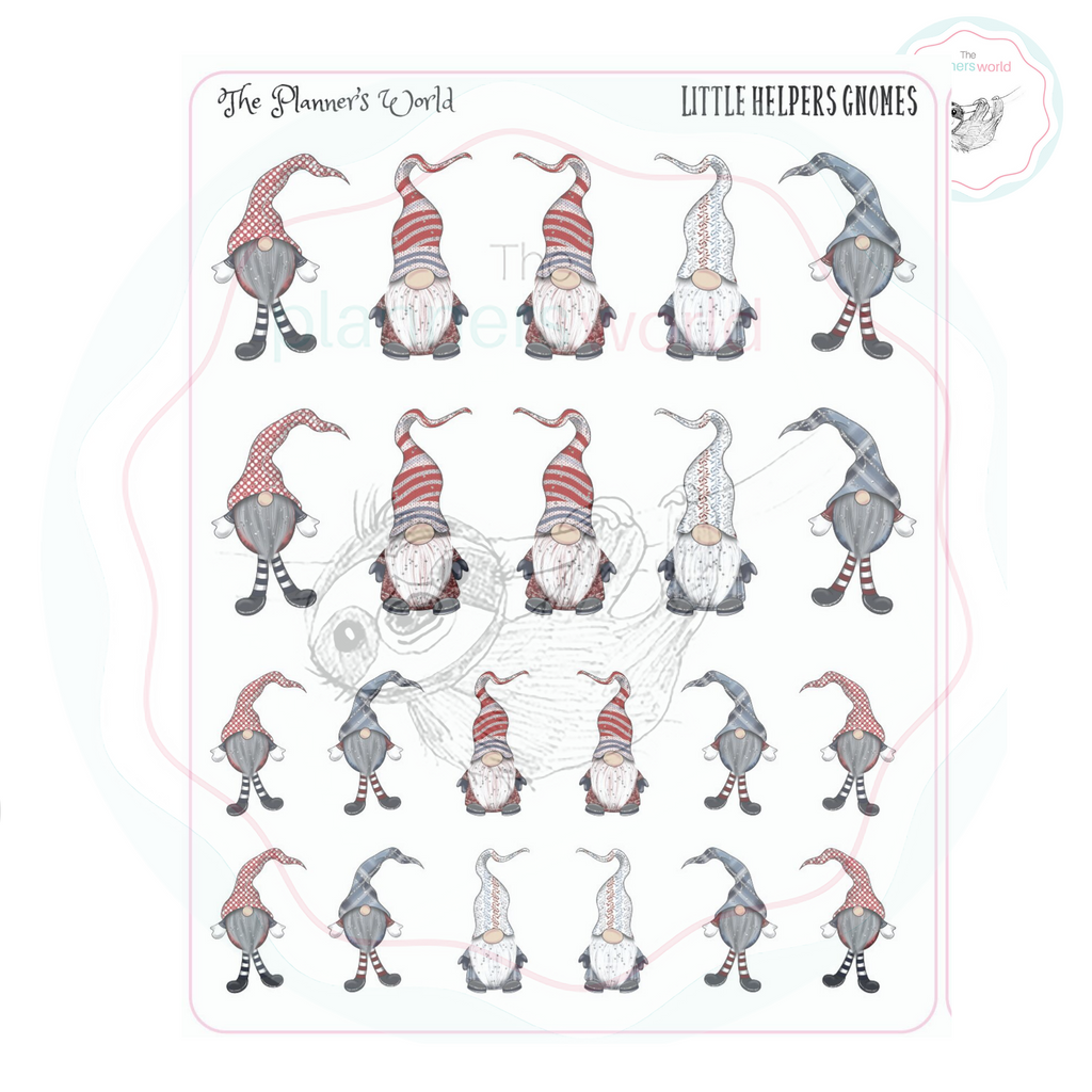 Gnome Stickers - Little Helpers - Swedish Gnome Stickers - Gnome Planner Stickers - Holiday Gnome Stickers - The Planner's World