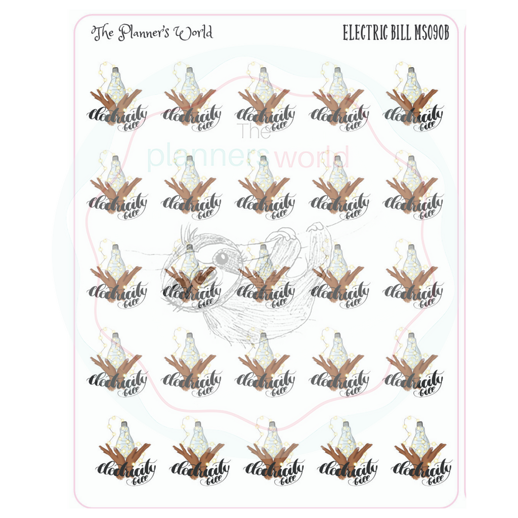 pay electricity bill planner stickers - The Planner's World
