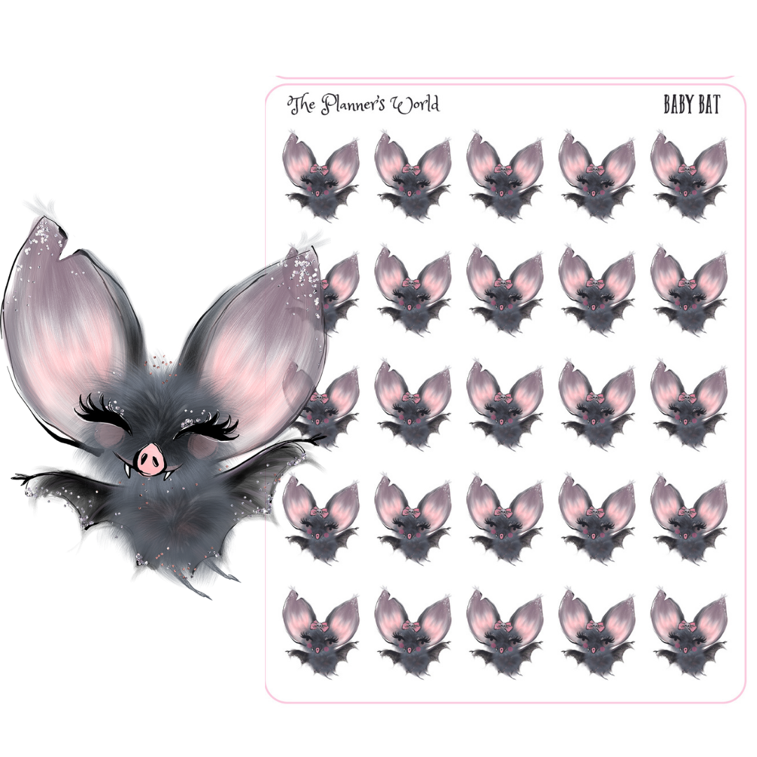 Baby Bat Spooky Planner Stickers | by The Planner's World