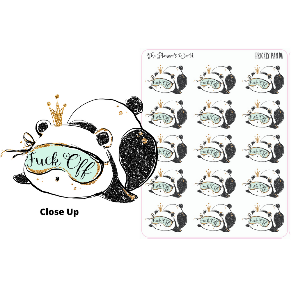 Adult stickers  - Prickly Panda Stickers - Adult Stickers - Snarky stickers - The Planner's World
