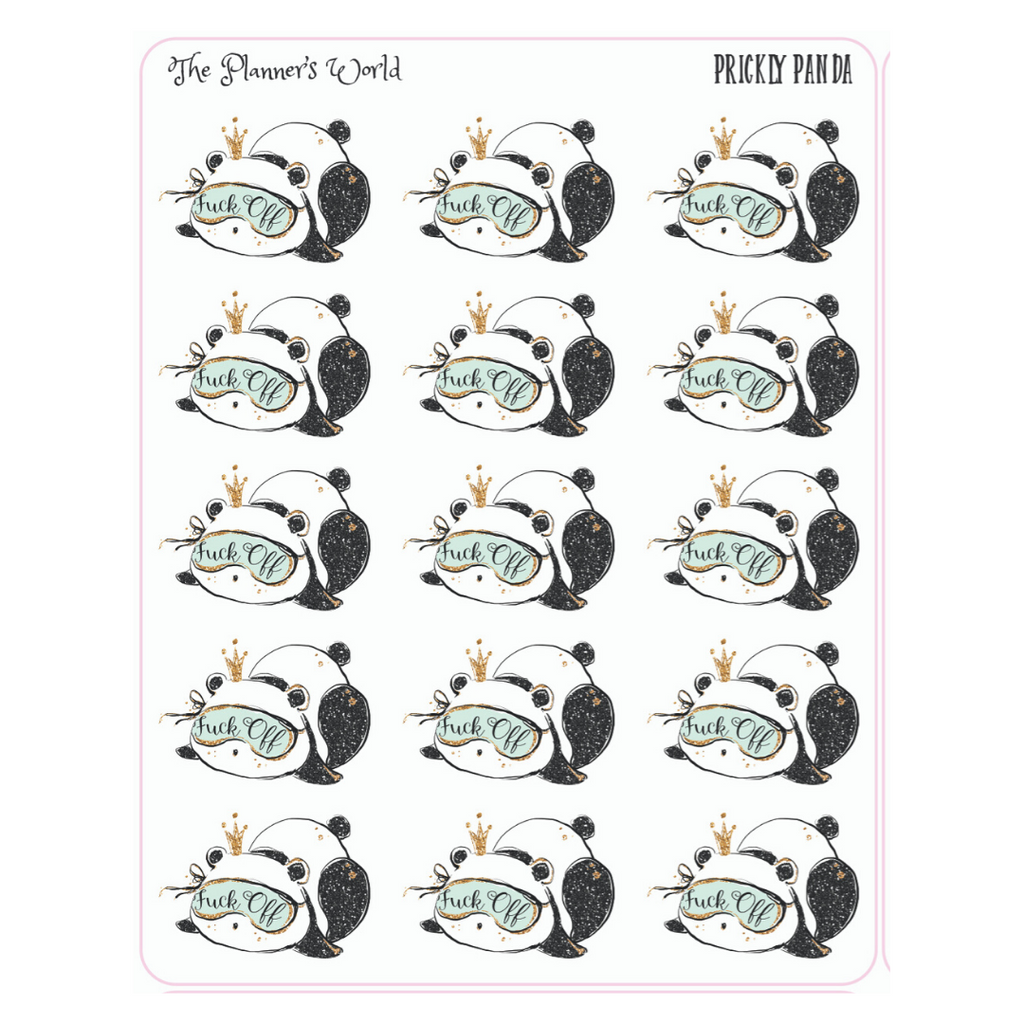Adult stickers  - Prickly Panda Stickers - Adult Stickers - Snarky stickers - The Planner's World