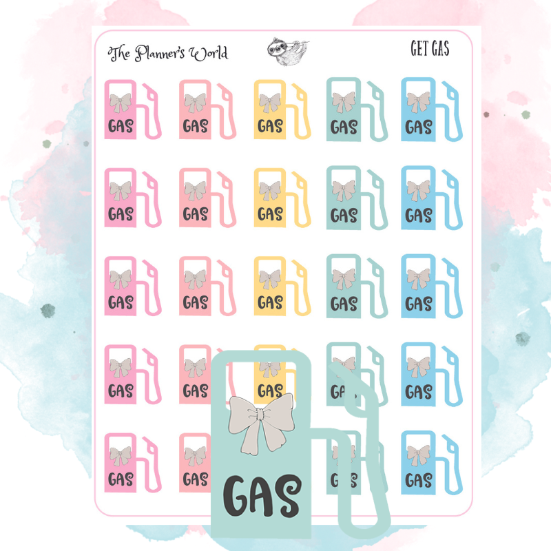 Gas Planner Stickers - Script-034 – The Planner's World