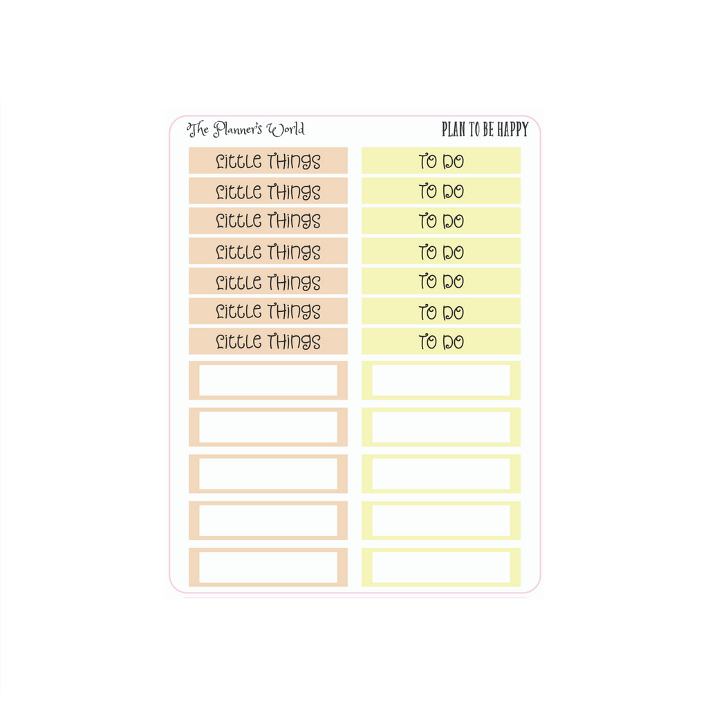 Plan to Bee Happy weekly vertical Sticker Kit - The Planner's World