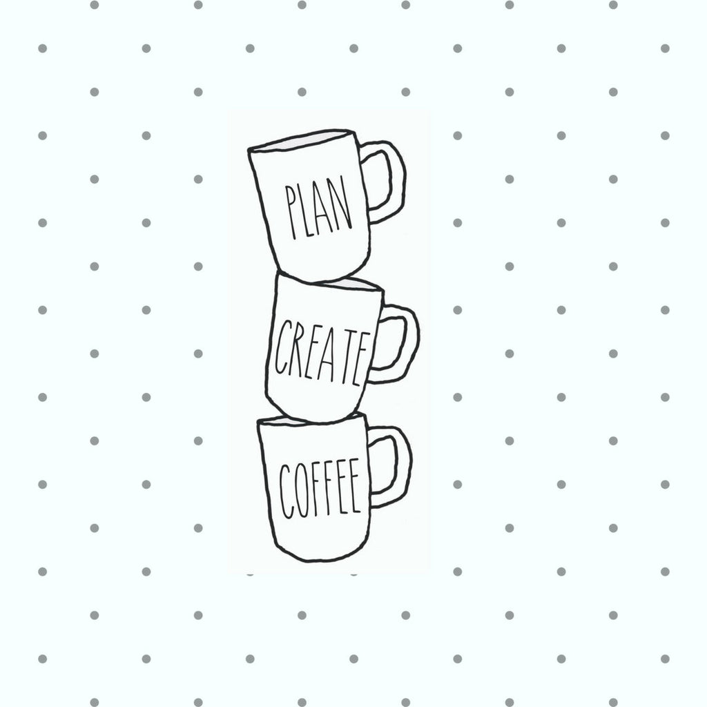 Mug Stack Die Cuts - coffee mugs - The Planner's World