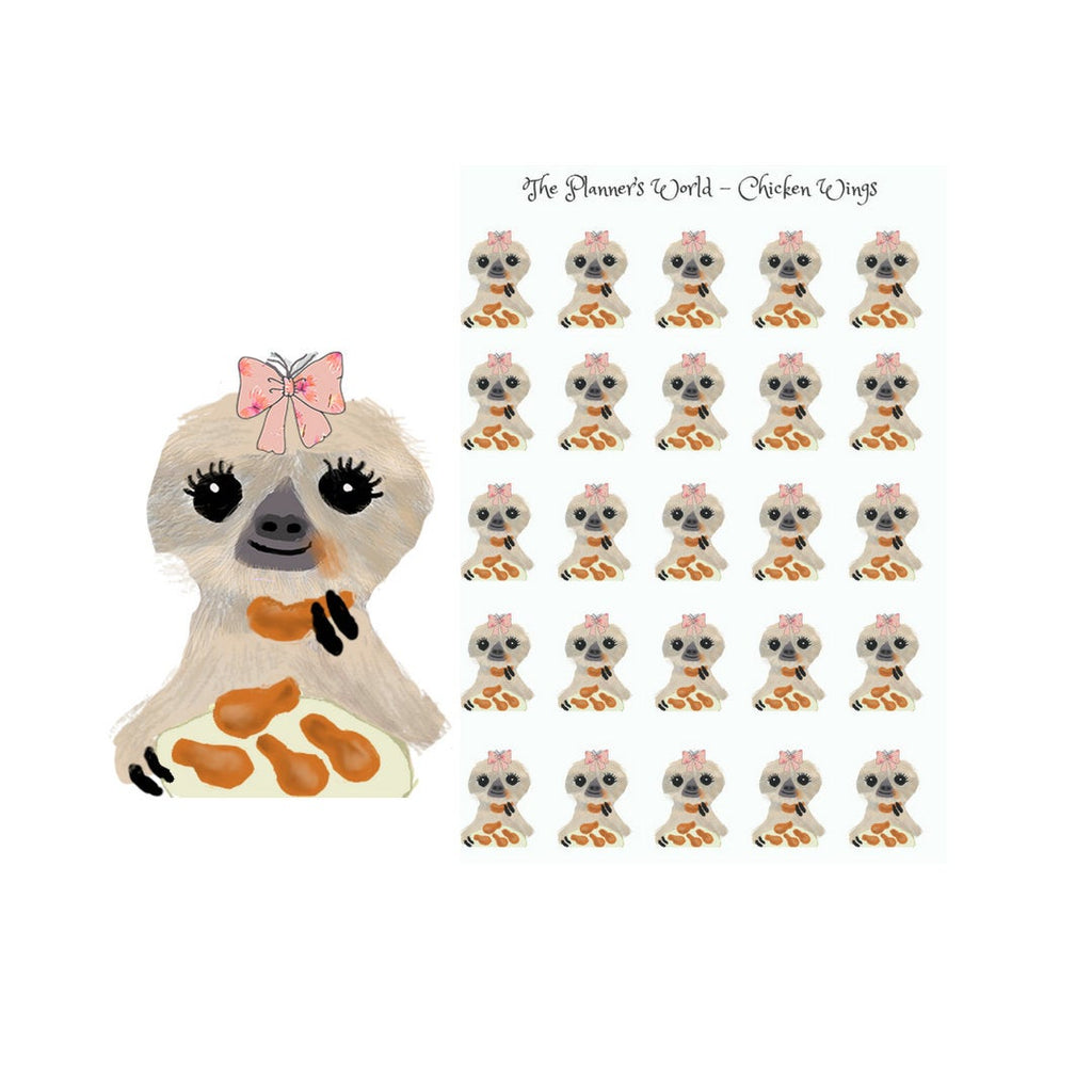 Moxie eats chicken wings planner stickers - The Planner's World