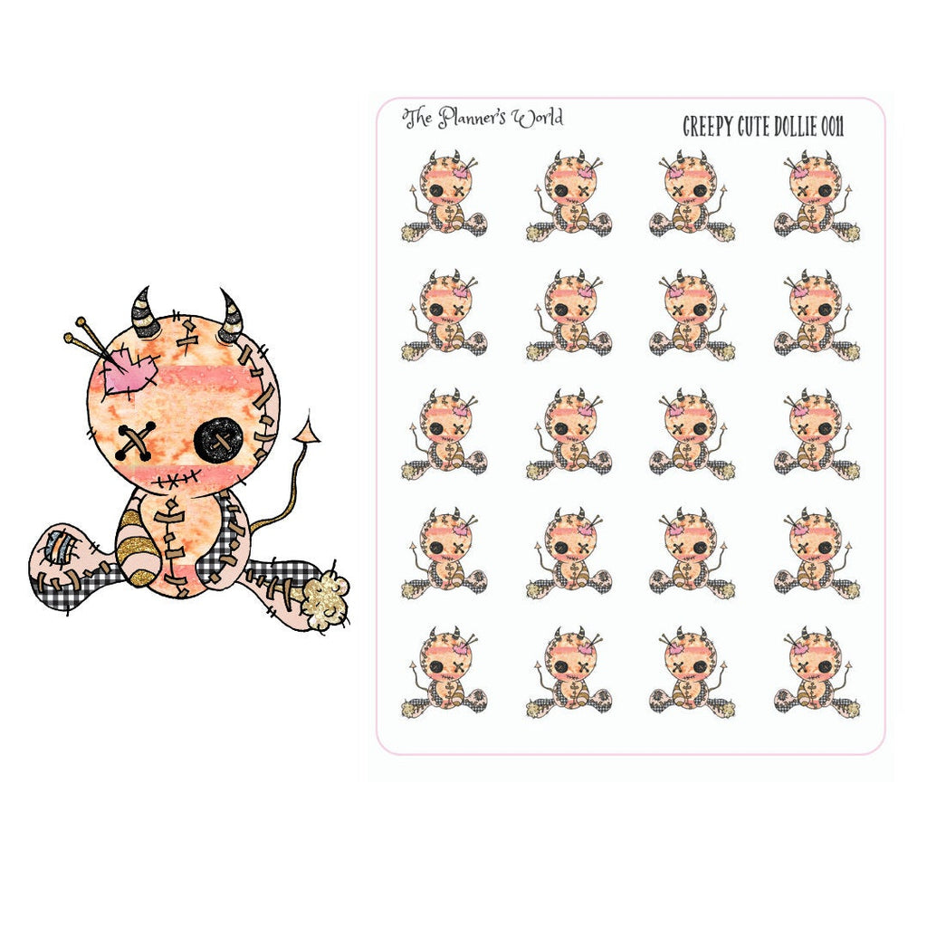 Creepy Cuties Creepy Cute Dolly Stickers - The Planner's World