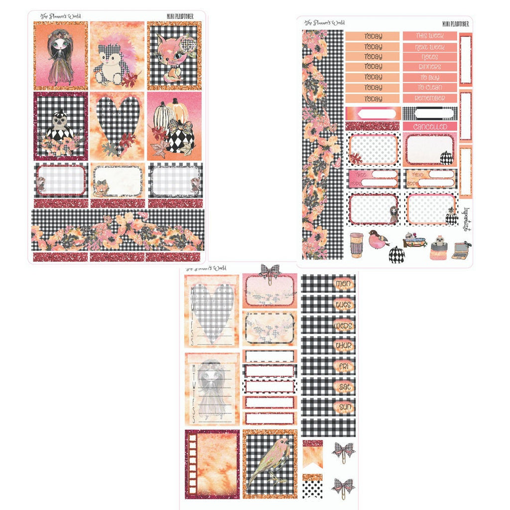 Plaidtober mini planner kit - The Planner's World