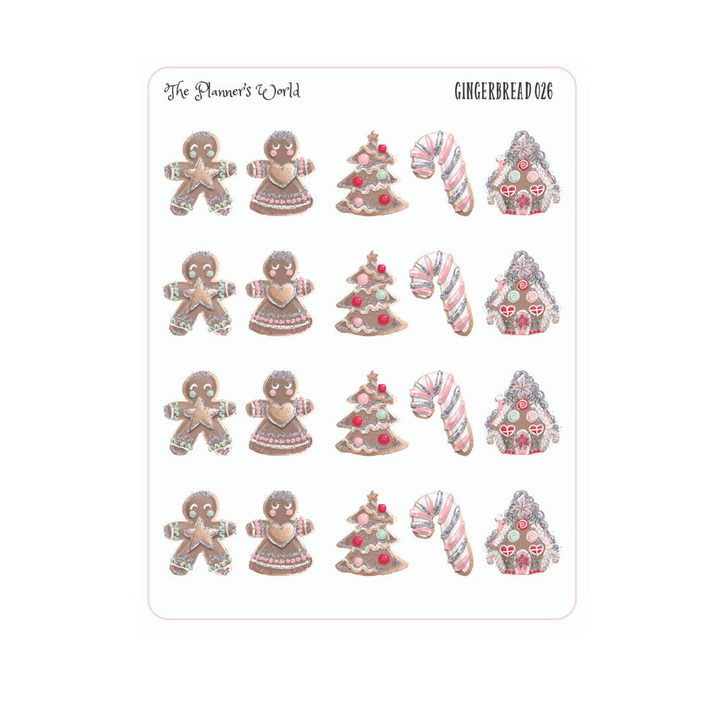 Gingerbread planner stickers - christmas stickers - deco - sampler - winter - planner sticker - The Planner's World