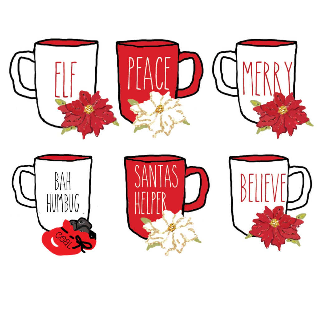 Christmas mug die cuts -  Inspired coffee mugs for the holidays - christmas mug die cuts - elf - The Planner's World