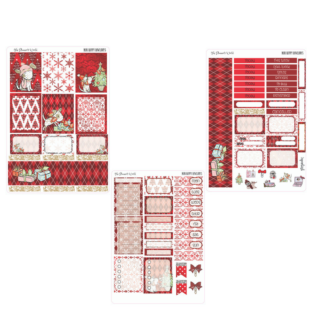 Happy Howlidays Mini weekly Vertical Planner Kit - The Planner's World