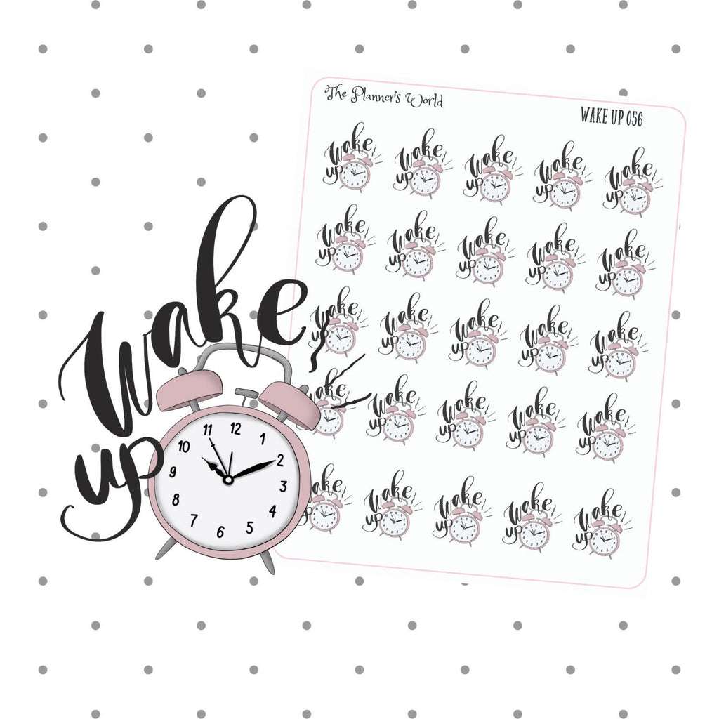Wake Up Stickers - Text Stickers - planner stickers - The Planner's World