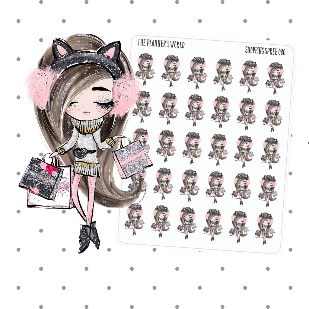 Shopping Spree Planner Girl Stickers - The Planner's World