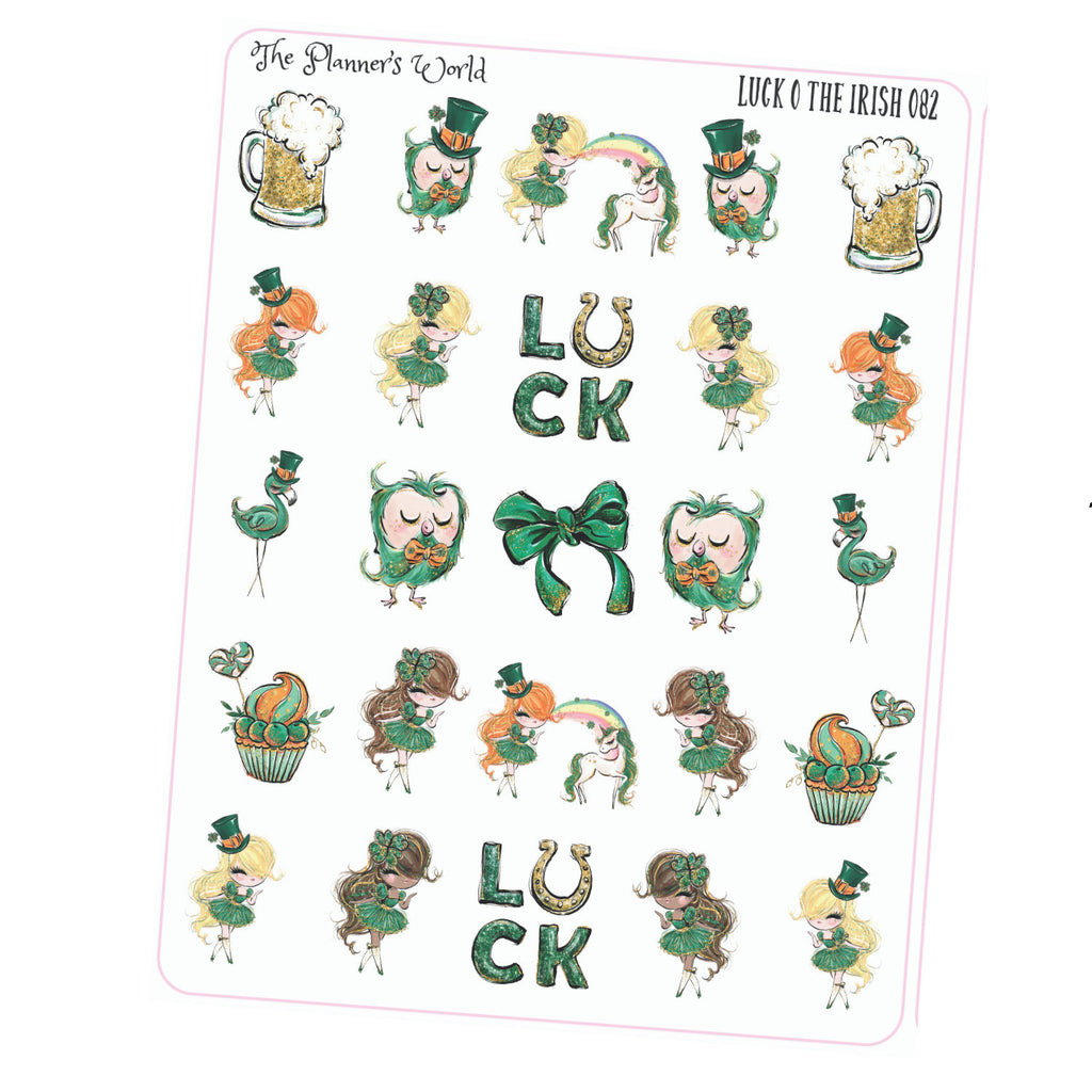 St Patricks Day Irish holiday planner stickers - The Planner's World