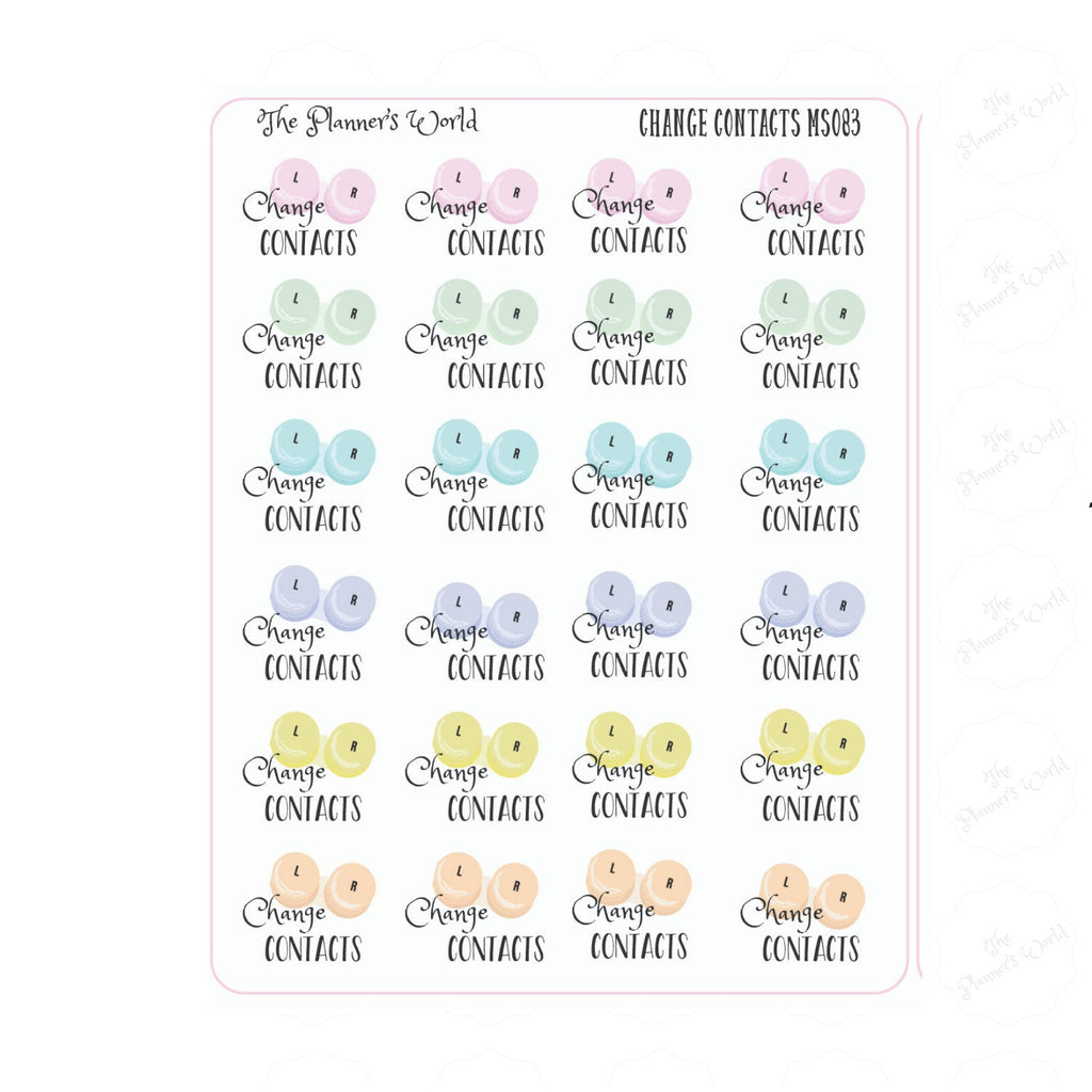 Change Contact Planner Stickers - The Planner's World