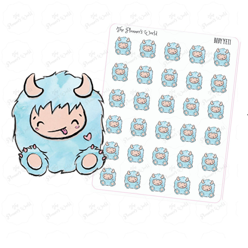 Baby Yeti Planner Stickers - The Planner's World