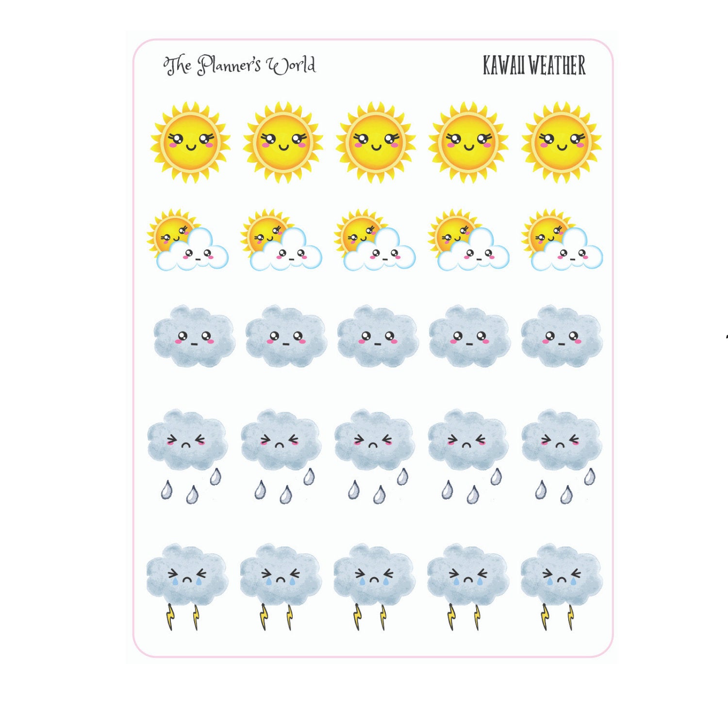 Mini Weather Planner Stickers – The Sticker Party