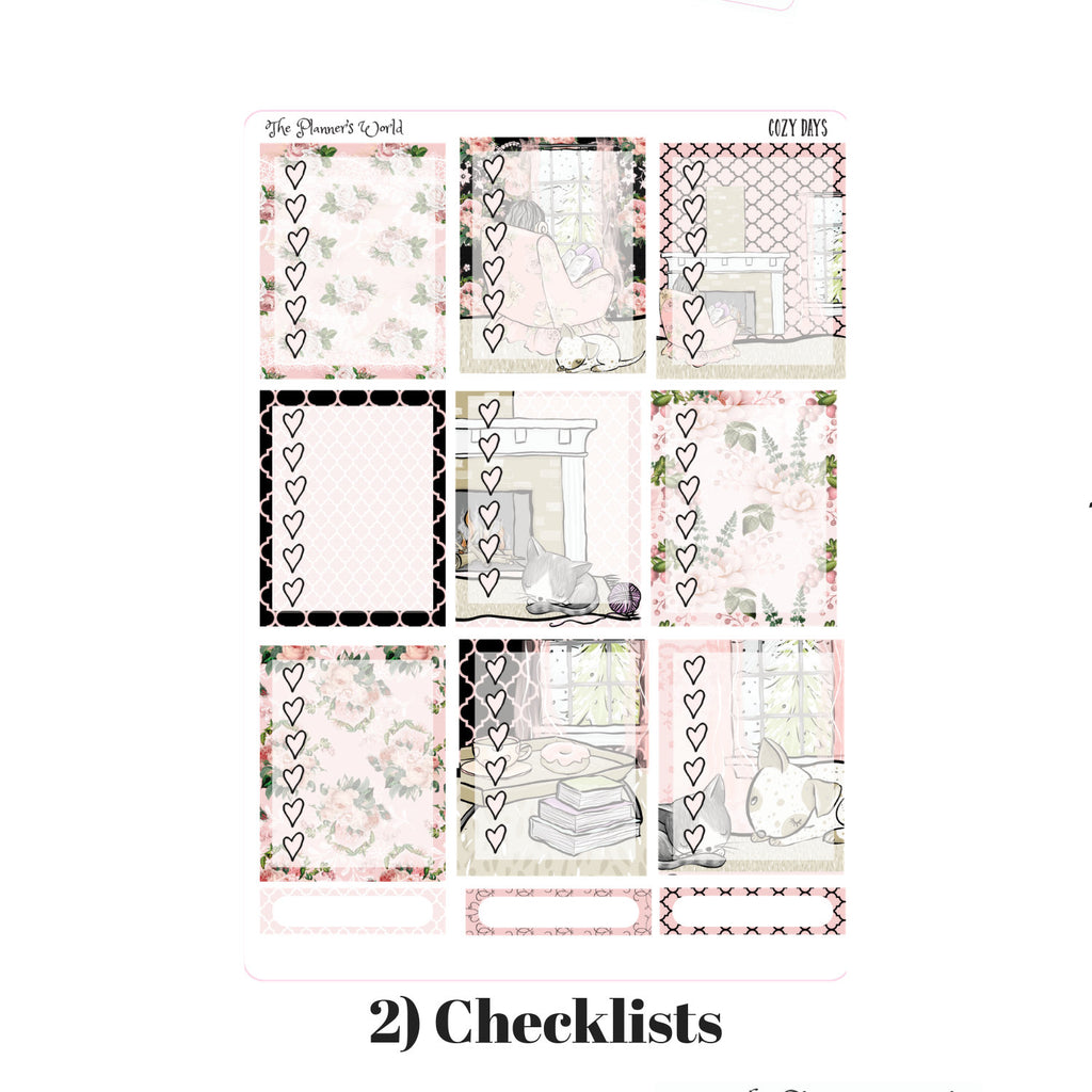 Fireplace and Friends vertical sticker kit - The Planner's World